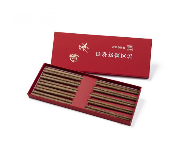 Palillos chinos de madera Cassia Simaca caja con 5 pares